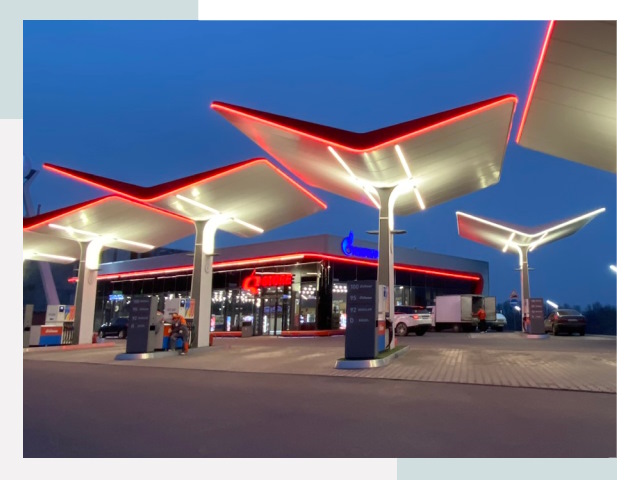 Навесы для АЗС в Новотроицке