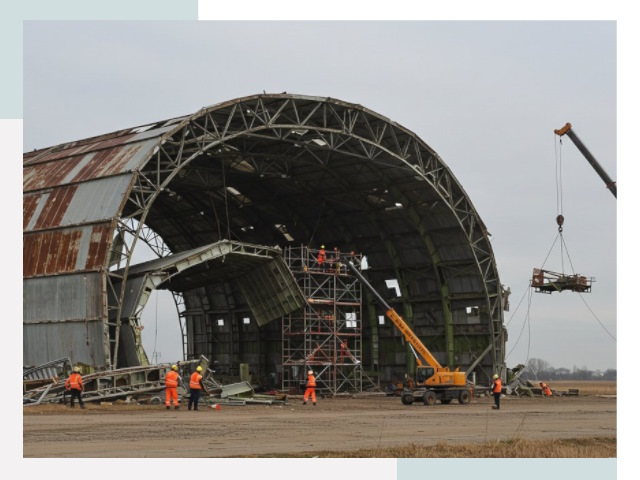 Демонтаж ангаров в Новотроицке